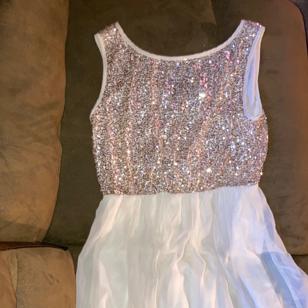 Gold Sequin & Cream Issi Dress